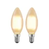 Arcchio LED kaarslamp E14, 4 W, 2.700 K, dimbaar, set van 2