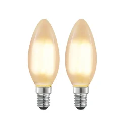 Arcchio LED kaarslamp E14, 4 W, 2.700 K, dimbaar, set van 2