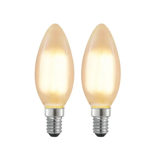 Arcchio LED kaarslamp E14, 4 W, 2.700 K, dimbaar, set van 2