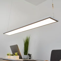 Arcchio LED kantoor hanglamp Samu, up/down, dimbaar, aluminium