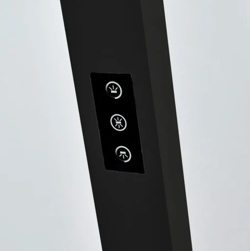 Arcchio LED kantoor vloerlamp Jolinda, zwart, 4000K, sensor