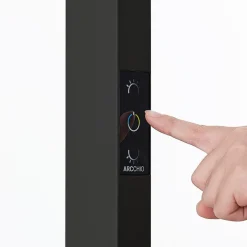 Arcchio LED kantoor vloerlamp Susi, zwart, sensor, touchdimmer