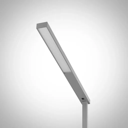 Arcchio LED kantoor vloerlamp Tamilo, zilver, metaal, 194cm