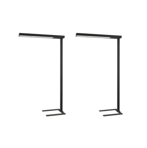 Arcchio LED kantoor vloerlamp Susi, set van 2, zwart, sensor