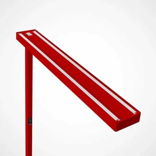 Arcchio LED kantoor vloerlamp Susi, rood, sensor, touchdimmer