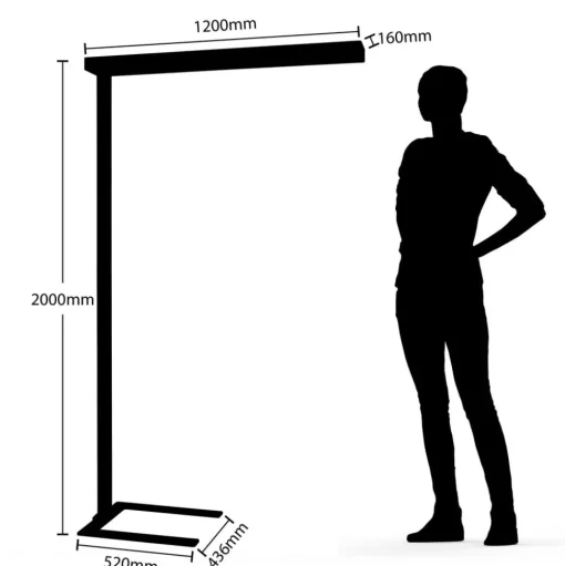 Arcchio LED kantoor vloerlamp Susi, zilver, sensor, touchdimmer