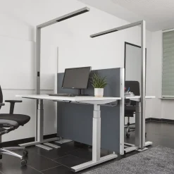 Arcchio LED kantoor vloerlamp Jolinda, zilver, CCT, sensor,