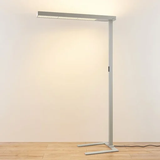 Arcchio LED kantoor vloerlamp Susi, zilver, sensor, dimmer, CCT