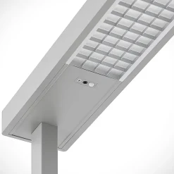 Arcchio LED kantoor vloerlamp Susi, zilver, sensor, dimmer, CCT