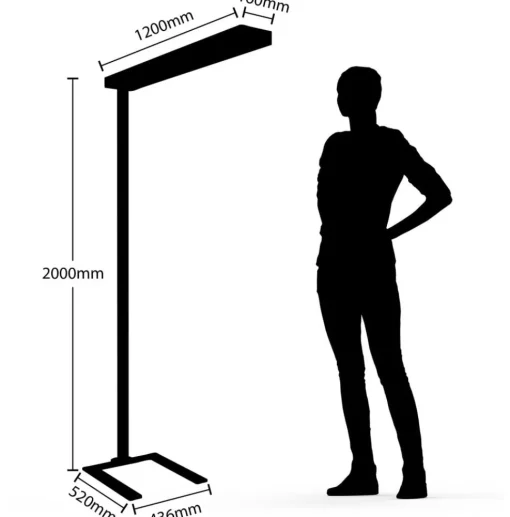 Arcchio LED kantoor vloerlamp Susi, zilver, sensor, dimmer, CCT