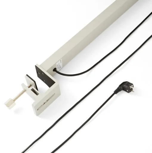 Arcchio LED klemlamp Jolinda, zilver, metaal, dimbaar