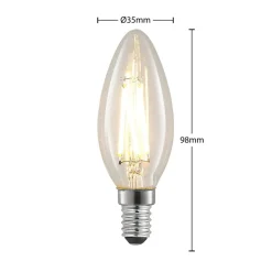 Arcchio LED lamp, gloeidraad, kaars, E14, 4W, helder