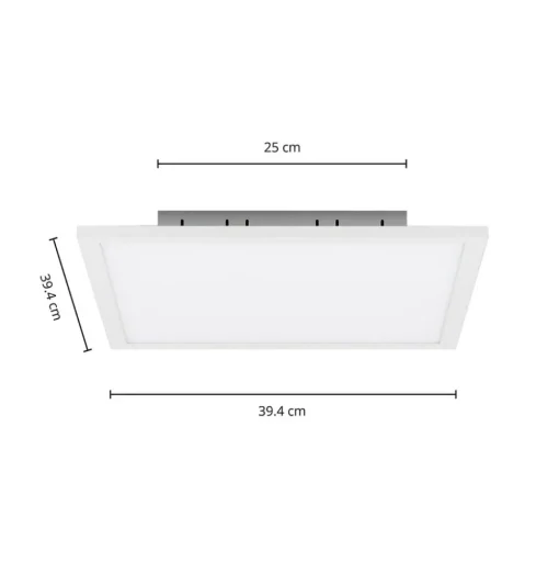 Arcchio LED paneel, CCT Lysander, 39 cm, wit, aluminium