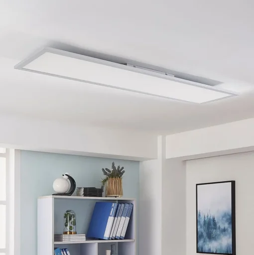 Arcchio LED paneel Lysander, 50W, CCT, 119cm, zilver