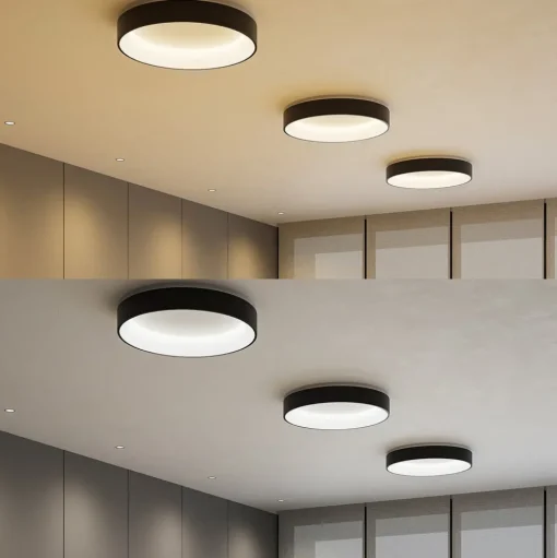 Arcchio LED plafondlamp Aleksi, Ø 60cm, zwart, metaal, CCT