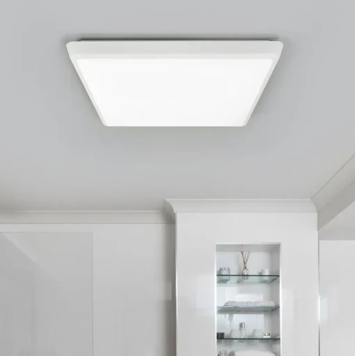 Arcchio LED plafondlamp Augustin, 40 x 40 cm, wit, IP54