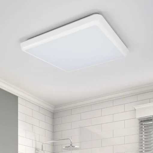 Arcchio LED plafondlamp Augustin, 30 x 30 cm, wit, IP54