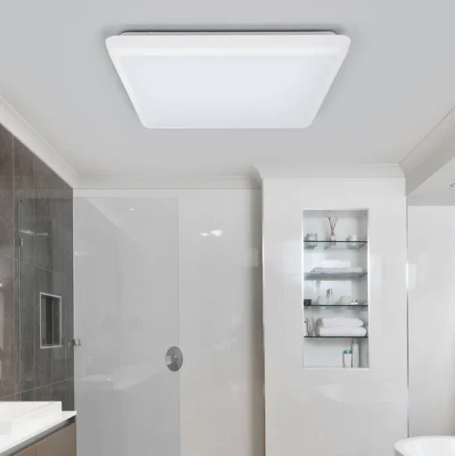 Arcchio LED plafondlamp Augustin, 30 x 30 cm, wit, IP54