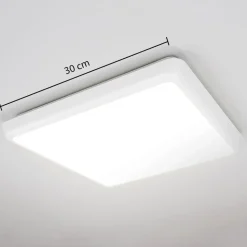 Arcchio LED plafondlamp Augustin, 30 x 30 cm, wit, IP54