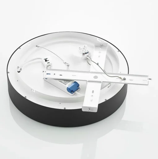 Arcchio LED plafondlamp Aleksi, Ø 45cm, zwart, metaal, CCT