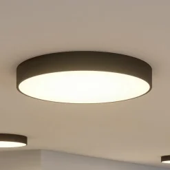 Arcchio LED plafondlamp Noabelle, Ø 80 cm, zwart, metaal
