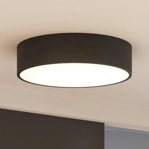 Arcchio LED plafondlamp Noabelle, Ø 40 cm, zwart, metaal