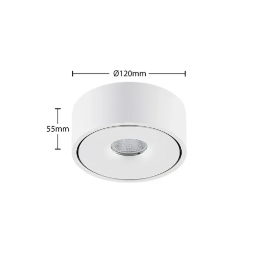 Arcchio LED plafondlamp Rotari, wit, omhoog en omlaag, aluminium