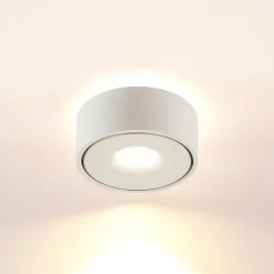 Arcchio LED plafondlamp Rotari, wit, omhoog en omlaag, aluminium