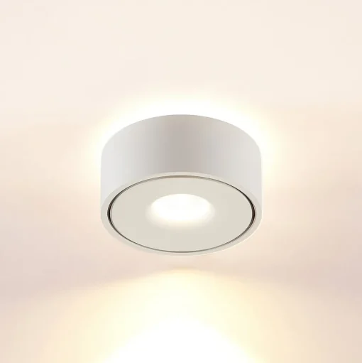 Arcchio LED plafondlamp Rotari, wit, omhoog en omlaag, aluminium
