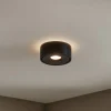 Arcchio LED plafondlamp Rotari, Ø 12 cm, omhoog & omlaag, zwart