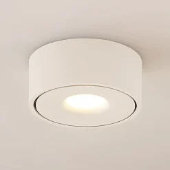 Arcchio LED plafondlamp Rotari, wit, metaal, Ø 12cm