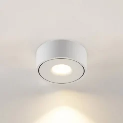 Arcchio LED plafondlamp Rotari, wit, metaal, Ø 12cm