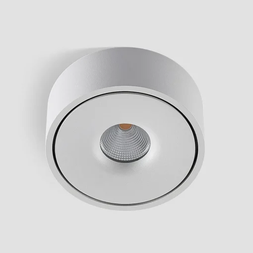 Arcchio LED plafondlamp Rotari, wit, metaal, Ø 12cm