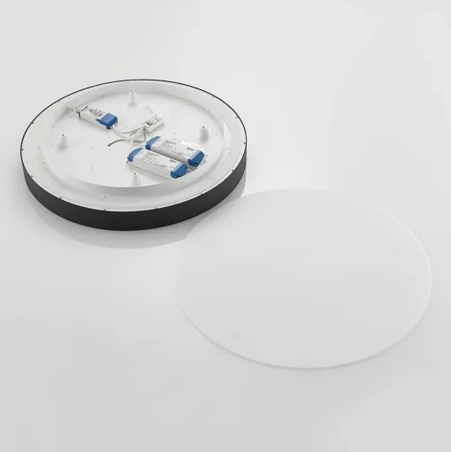 Arcchio LED plafondlamp Vanida, zwart, Ø 60 cm, omhoog/omlaag