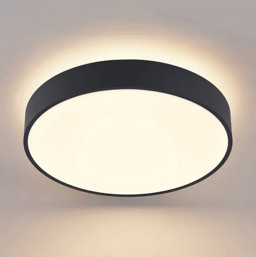 Arcchio LED plafondlamp Vanida, zwart, Ø 40 cm, omhoog/omlaag