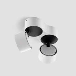 Arcchio LED plafondspot Rotari, wit, 2-lamps, 1140lm