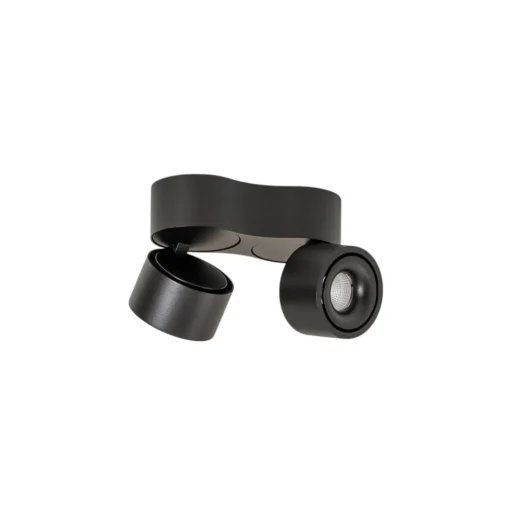 Arcchio LED plafondspot Rotari, 1240lm, 2-lamps, zwart