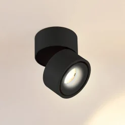 Arcchio LED plafondspot Rotari, 620lm, 1-lamp, zwart