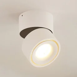Arcchio LED plafondspot Rotari, wit, 1-lamp, 790lm