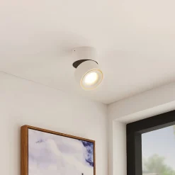 Arcchio LED plafondspot Rotari, wit, 1-lamp, 790lm