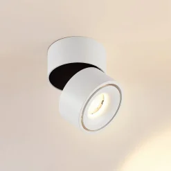 Arcchio LED plafondspot Rotari, wit, 1-lamp, 790lm