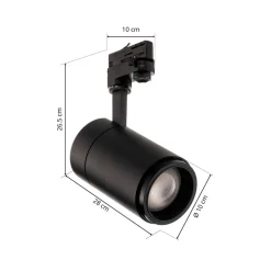 Arcchio LED railspot Nanna, 3000K, zwart, DALI