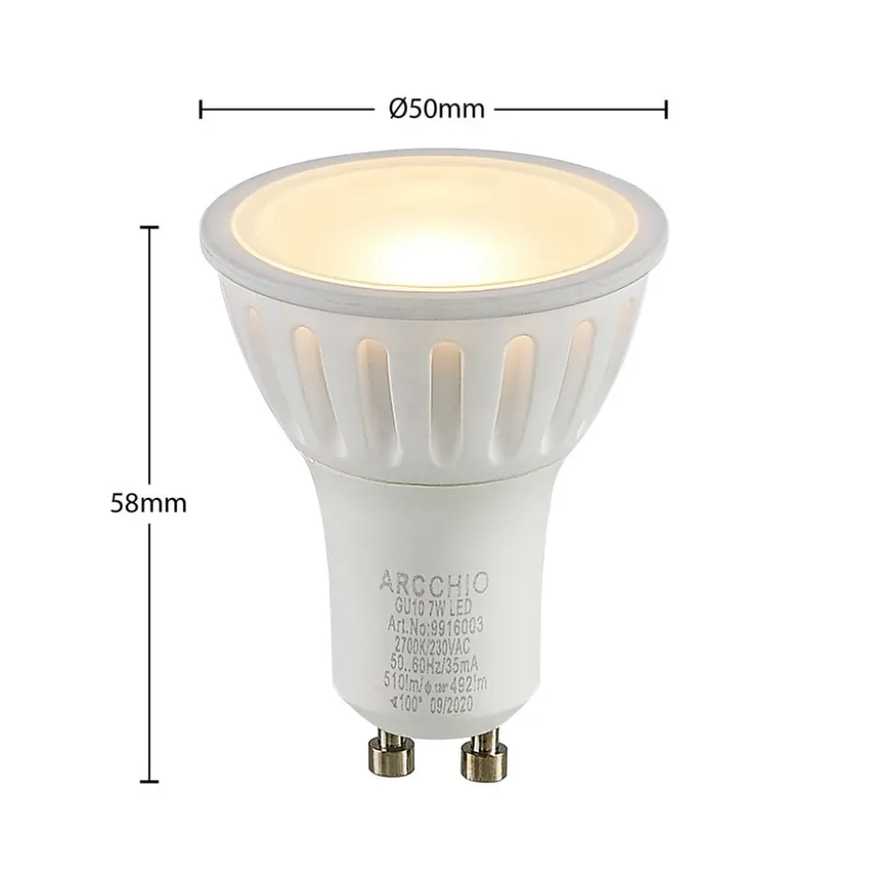 Arcchio LED reflectorlamp GU10 100° 7W 2.700K dimbaar