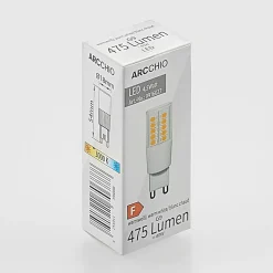 Arcchio LED stiftlamp, G9, 4,5 W, helder, 3.000 K, dimbaar