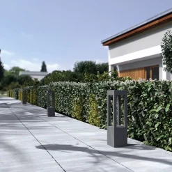 Arcchio LED tuinpadverlichting Lienna, 60 cm, grijs, metaal, IP65