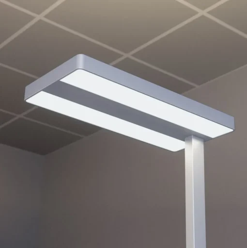 Arcchio LED vloerlamp Logan Neo, zilver, 8.000 lm, dimbaar