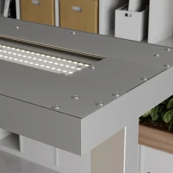 Arcchio LED vloerlamp Logan Basic, zilver, 6.000 lm, dimbaar