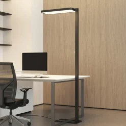 Arcchio LED vloerlamp Timon, 54W, zwart, hoogte 195 cm