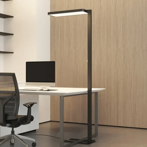 Arcchio LED vloerlamp Timon, 54W, zwart, hoogte 195 cm