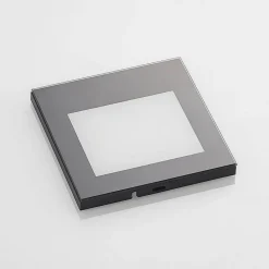 Arcchio LED wand inbouwlamp Zamo, zwart, 11 cm, IP65